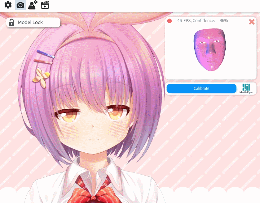 Google Mediapipe面部跟踪演示动图