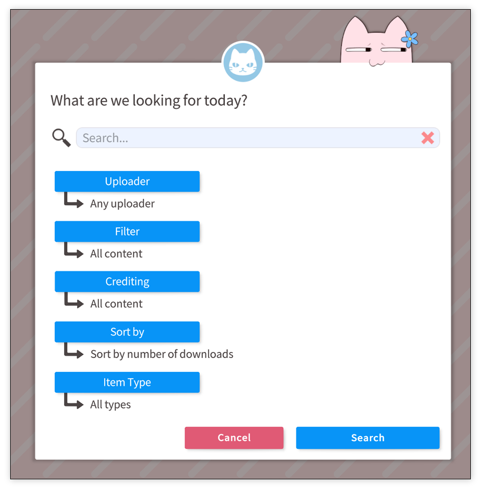 创意工坊搜索过滤界面